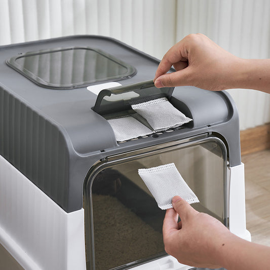 Pet Guard Large Closed Litter Box with Anti-Splash Design