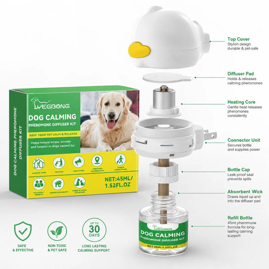 Dog Calming Pheromone Diffuser Kit – Natural Anxiety & Stress Relief