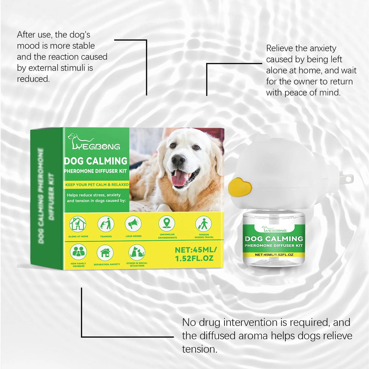 Dog Calming Pheromone Diffuser Kit – Natural Anxiety & Stress Relief