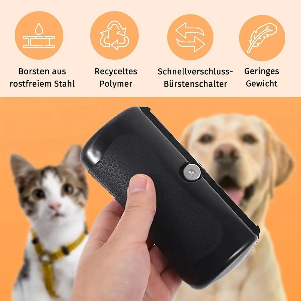 Professional Pet Deshedding Brush – Ergonomic Dog Hair Remover