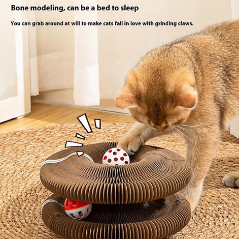 Pet's World Magic Cat Scratcher Board – Interactive Claw Grinding & Play Toy