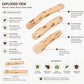 Natural Coffee Wood Dog Chew Sticks – Long-Lasting Dental Chew Toy