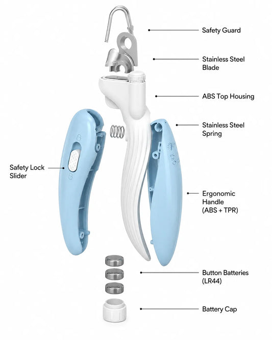 LED Nail Clippers for Dogs & Cats – Safe Claw Trimmer