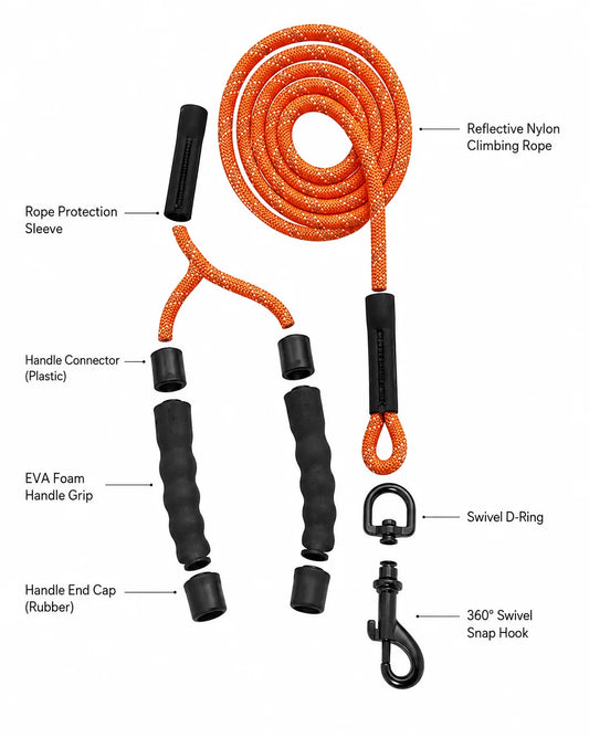 Reflective Dog Training Leash – Long Lead for Recall & Hiking