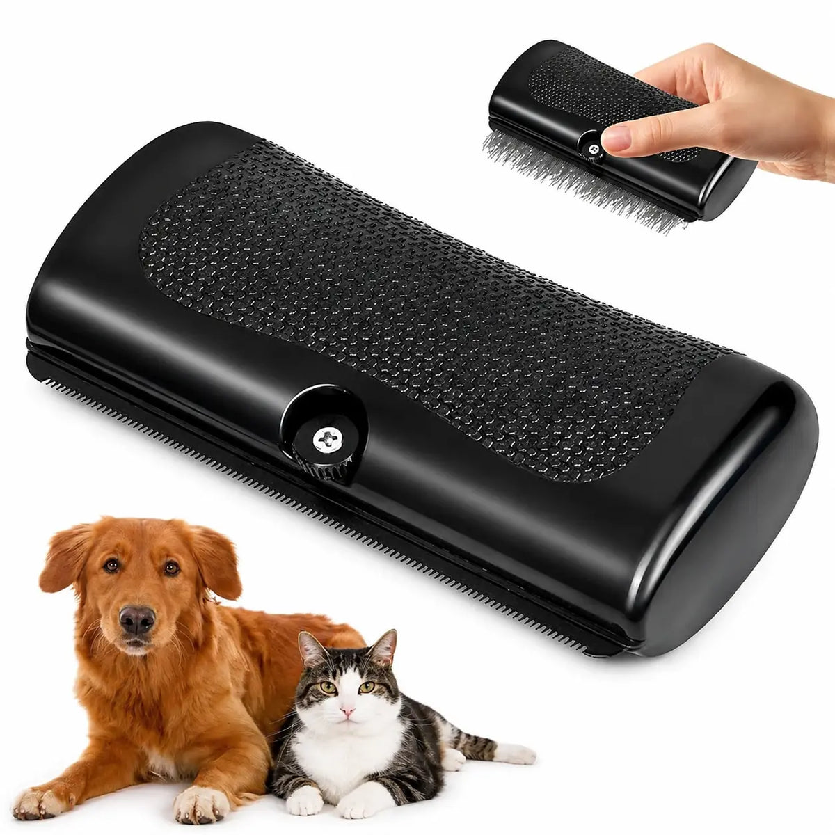Professional Pet Deshedding Brush – Ergonomic Dog Hair Remover