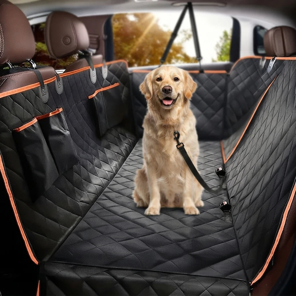 Pet's World Dog Car Seat Cover — Waterproof, Anti-Scratch & Machine Washable