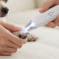 Electric Pet Nail Grinder with LED Light – Quiet 2-in-1 Clipper for Dogs & Cats