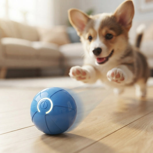 Smart Rechargeable Ball Toy for Dogs & Cats – Auto-Moving