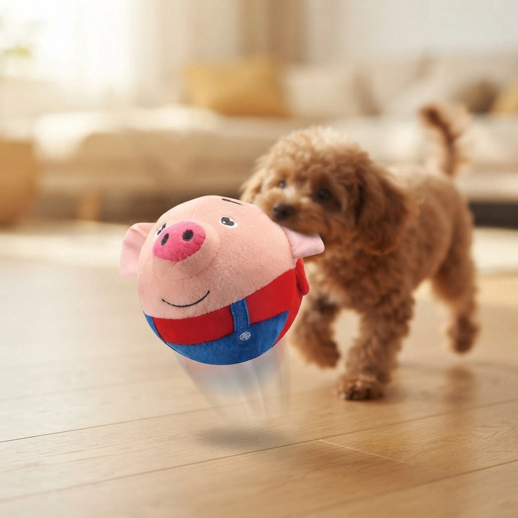 Interactive Bouncing Dog Toy – Plush, Squeaky & Self-Moving