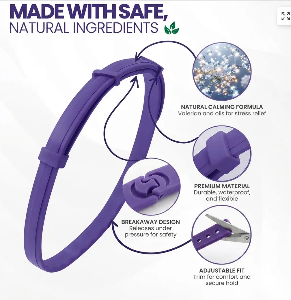 Pet Calming Collar – Natural Anxiety Relief for Dogs & Cats
