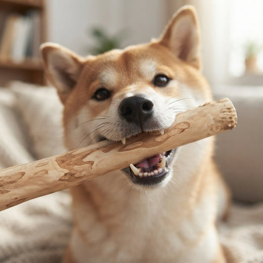 Natural Coffee Wood Dog Chew Sticks – Long-Lasting Dental Chew Toy