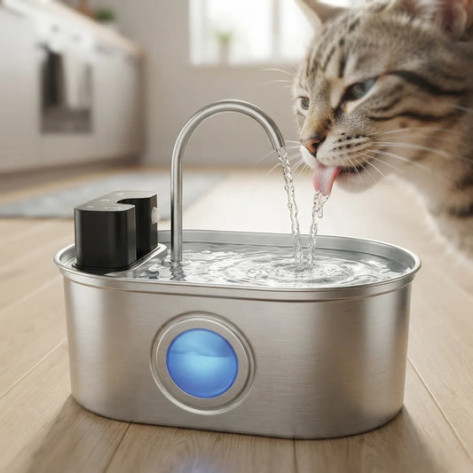 Wireless Pet Water Fountain – Silent Filtered Fountain for Cats & Dogs
