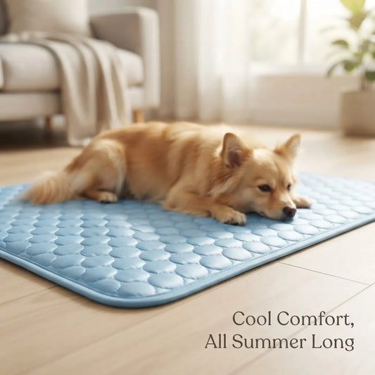 Cooling Pet Mat Breathable Ice Silk Dog & Cat Bed
