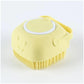 Pet's World Silicone Pet Bath Massage Brush – Dog & Cat Grooming Tool