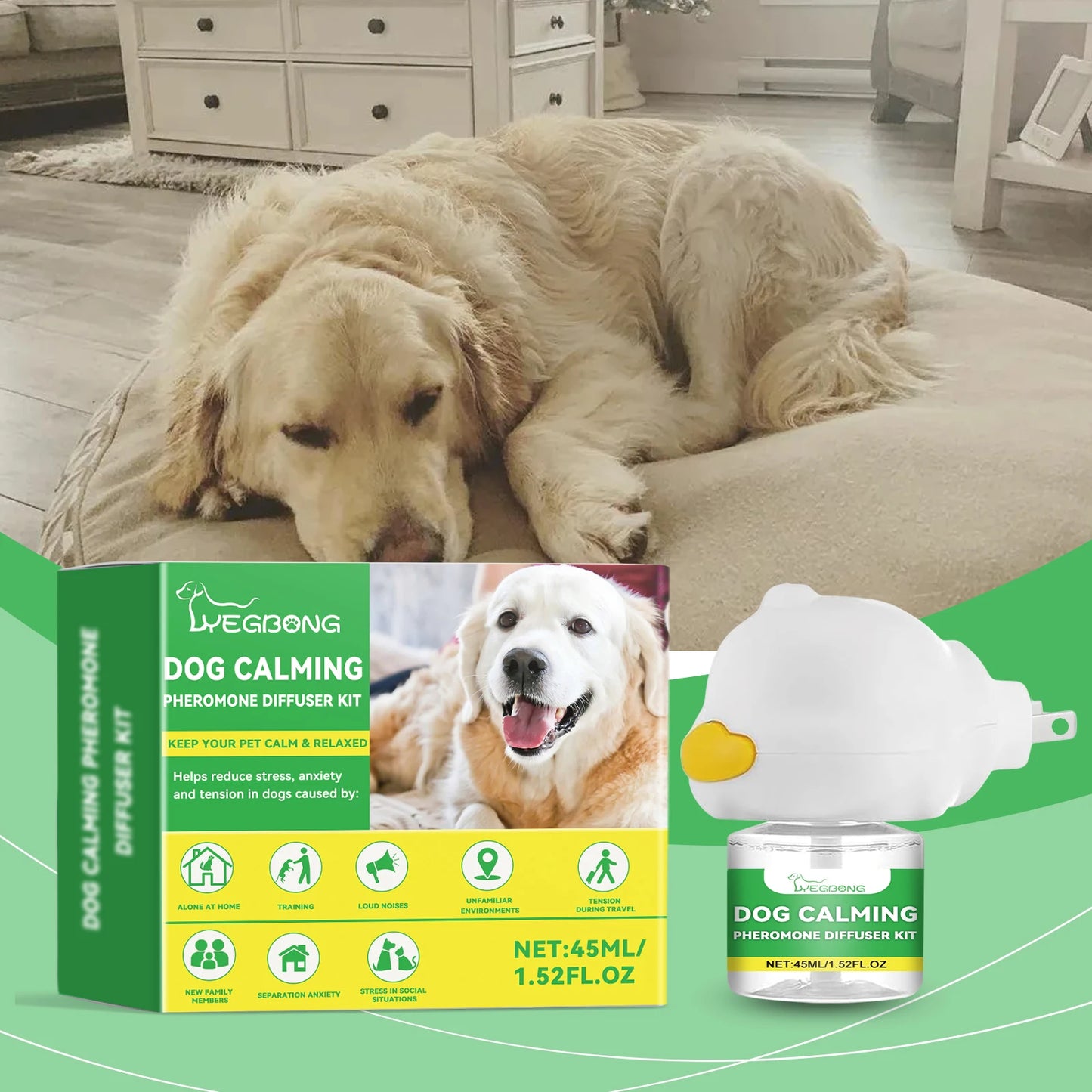 Pet's World Dog Calming Pheromone Diffuser Kit – Natural Anxiety & Stress Relief