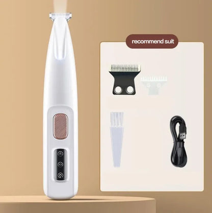 Dog Paw Trimmer with LED Light | Waterproof Cordless Pet Hair Clipper