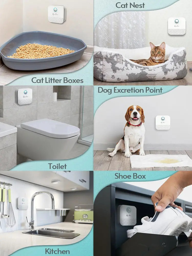 Pet's World Cat Litter Box Deodorizer – Smart Odor Purifier, No More Smell