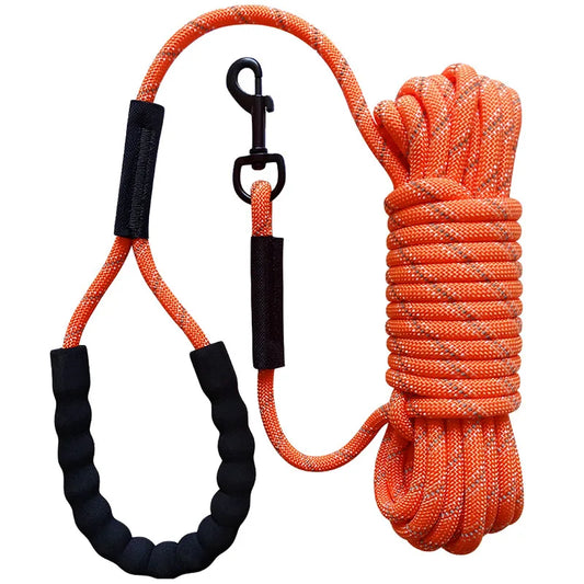 Pet's World Reflective Dog Training Leash – Long Lead for Recall & Hiking