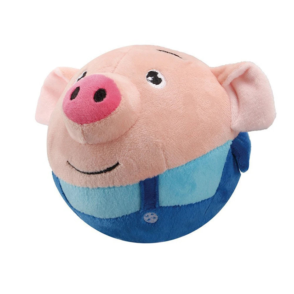 Pet's World Interactive Bouncing Dog Toy – Plush, Squeaky & Self-Moving