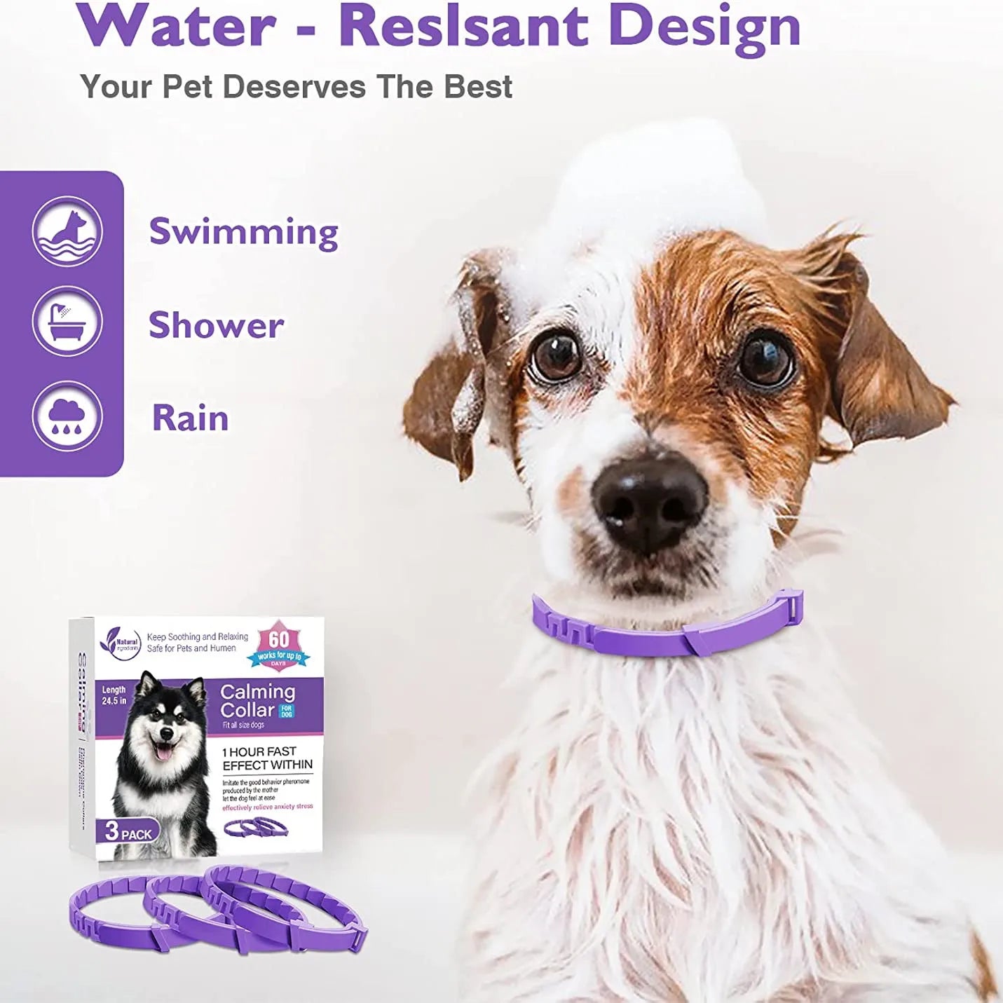 Pet's World Pet Calming Collar – Natural Anxiety Relief for Dogs & Cats