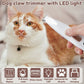 Pet's World Dog Paw Trimmer with LED Light | Waterproof Cordless Pet Hair Clipper
