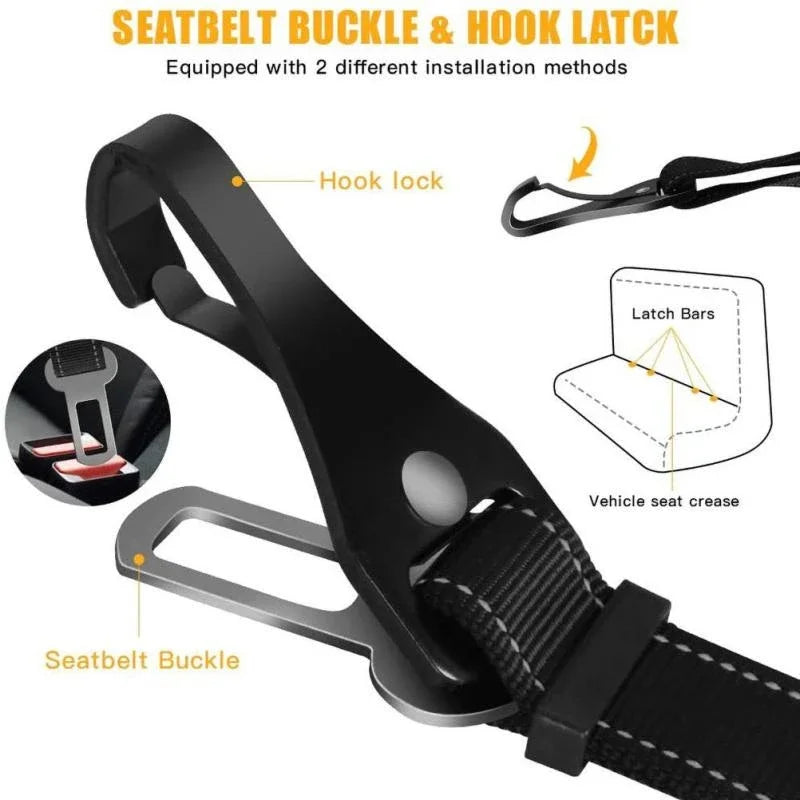 Pet's World Dog Car Seat Belt – Keep Your Dog Safe & Calm on Every Ride