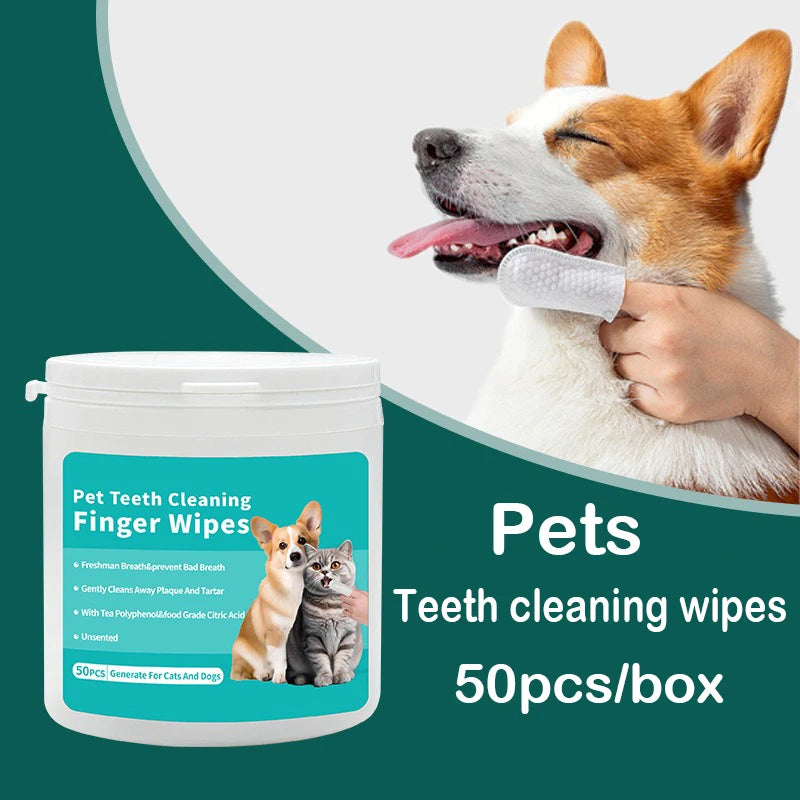 Pet's World Disposable Pet Finger Toothbrush – Dog & Cat Dental Wipes