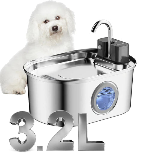 Pet's World Wireless Pet Water Fountain – Silent Filtered Fountain for Cats & Dogs