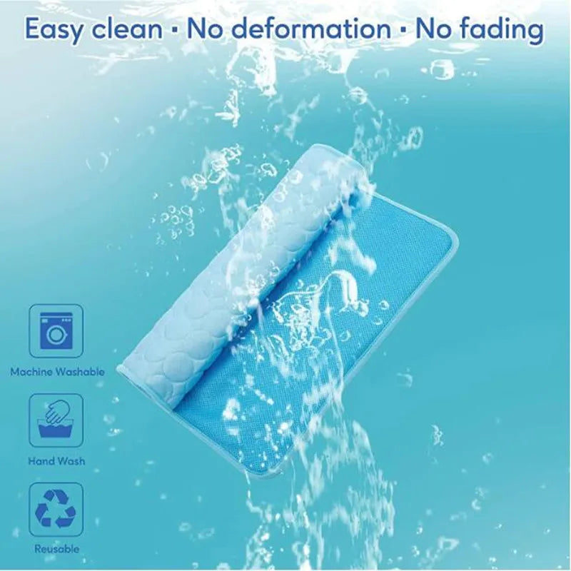 Pet's World Cooling Pet Mat Breathable Ice Silk Dog & Cat Bed