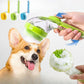 Pet's World Long Handle Pet Bathing Brush – Silicone Dog & Cat Comb
