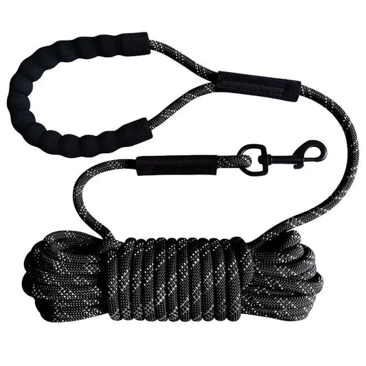 Pet's World Reflective Dog Training Leash – Long Lead for Recall & Hiking