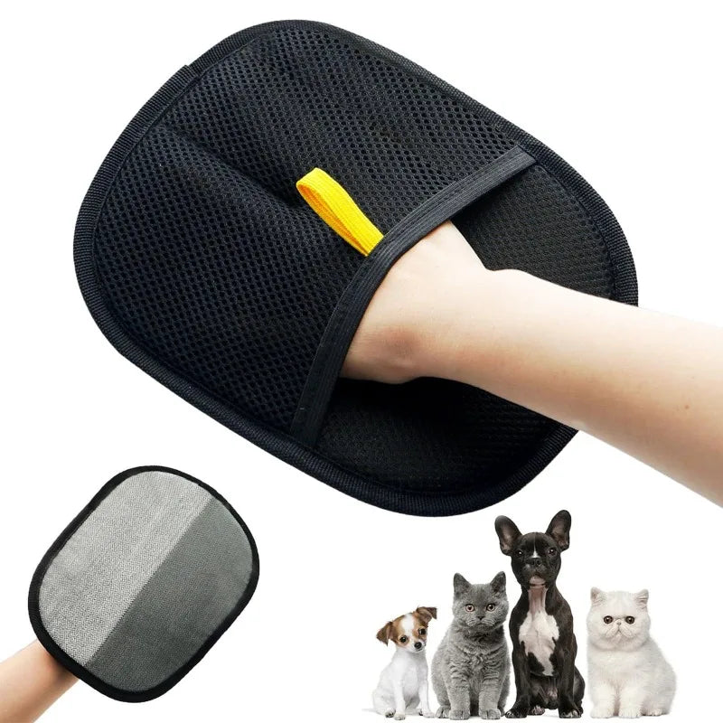 Pet's World Fur Away™ Electrostatic Pet Hair Remover Glove | Double-Sided, Reusable