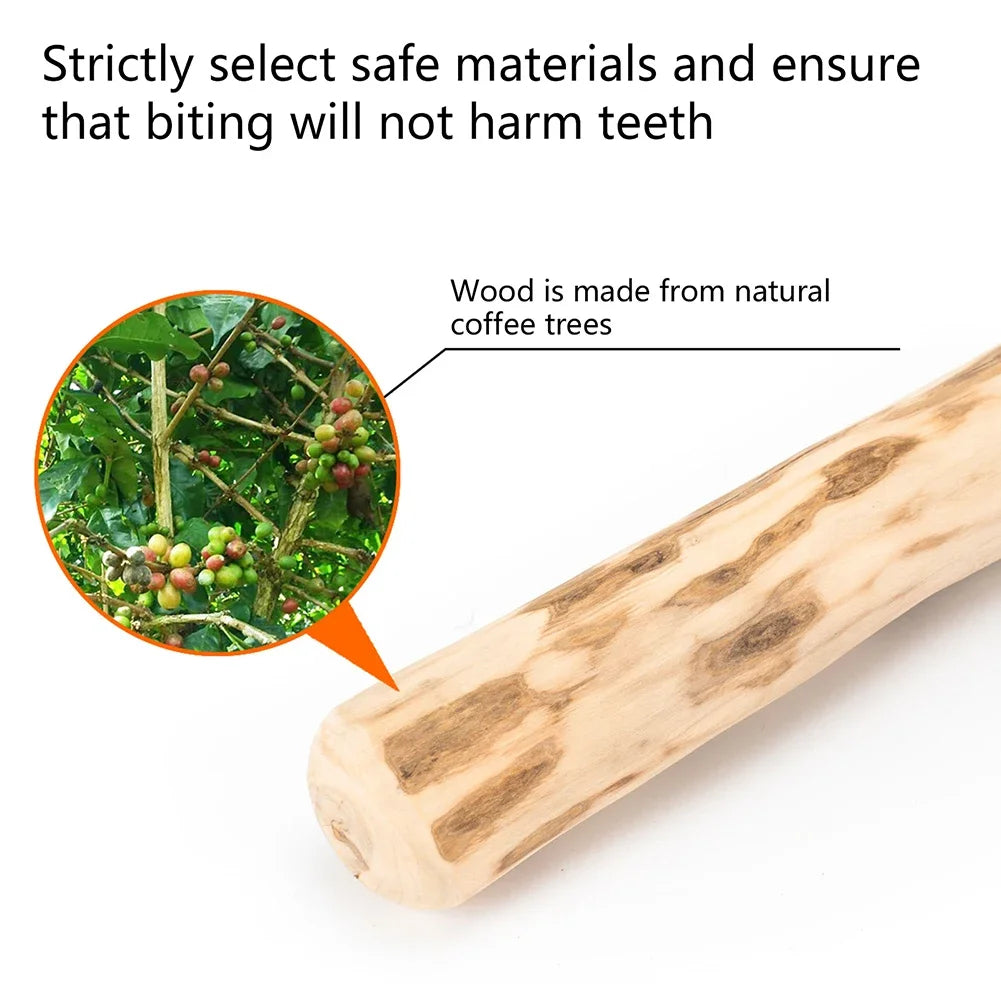 Natural Coffee Wood Dog Chew Sticks – Long-Lasting Dental Chew Toy