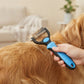 2-in-1 Pet Deshedding Brush for Dogs & Cats | Self-Cleaning Grooming Comb