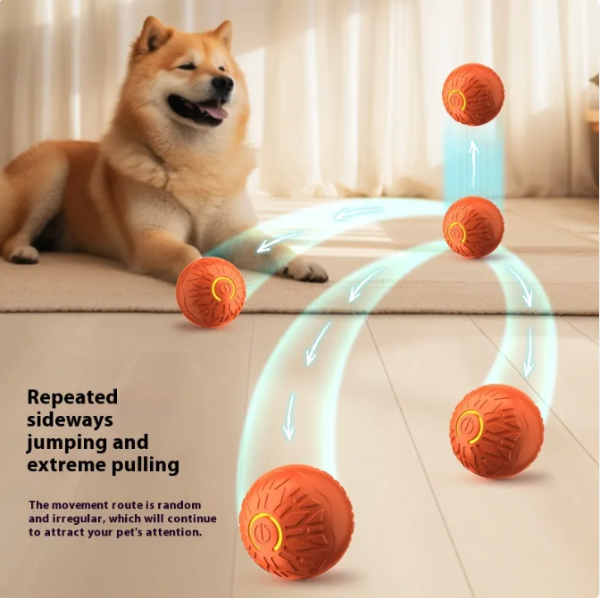 Pet's World Electric Jumping Ball – Automatic Light-Up Dog Toy