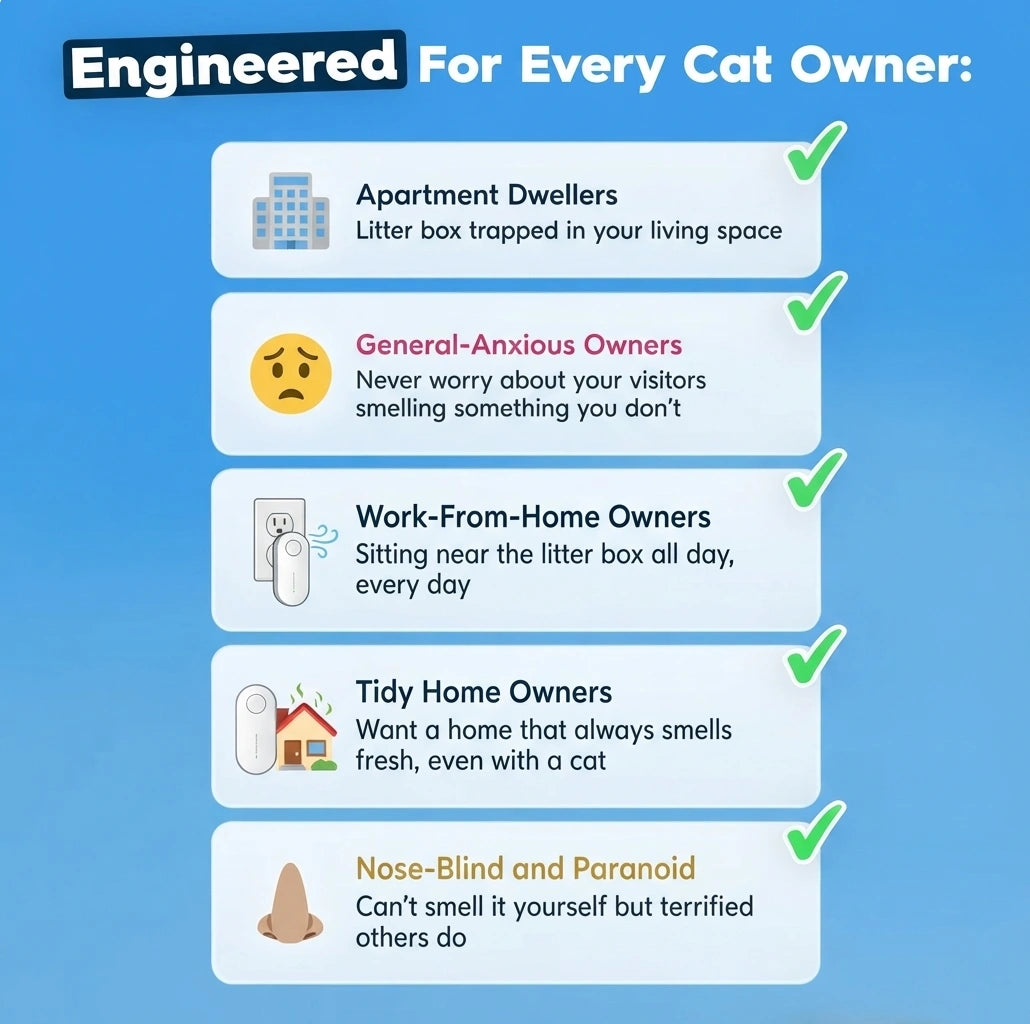 Mini Cat Litter Odor Purifier – Portable Ion Air Freshener