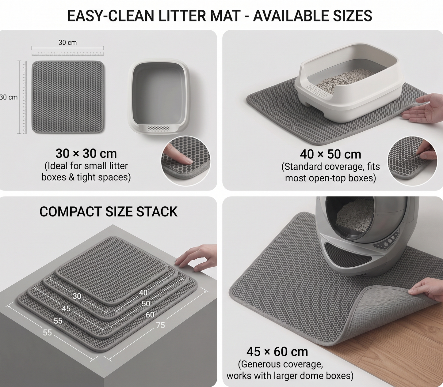 Pet's World Easy Clean EVA Cat Litter Mat – Waterproof & Non-Slip