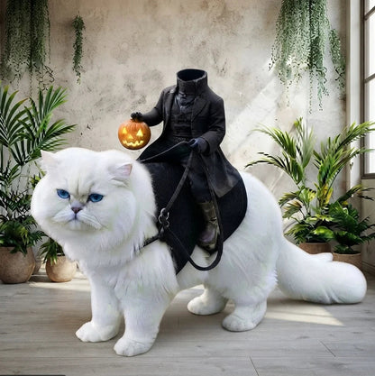 Headless Horseman Rider Costume for Cats & Small Dogs