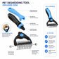 2-in-1 Pet Deshedding Brush for Dogs & Cats | Self-Cleaning Grooming Comb