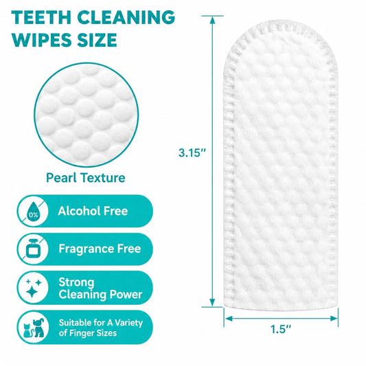 Pet's World Disposable Pet Finger Toothbrush – Dog & Cat Dental Wipes
