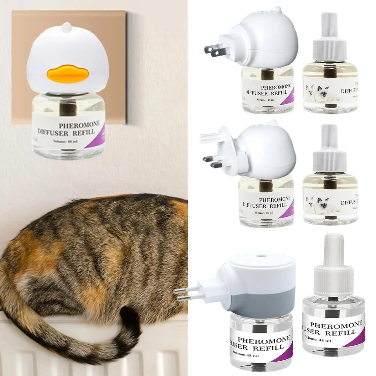 Cat Calming Pheromone Diffuser – Stress Relief Plug-In for Cats
