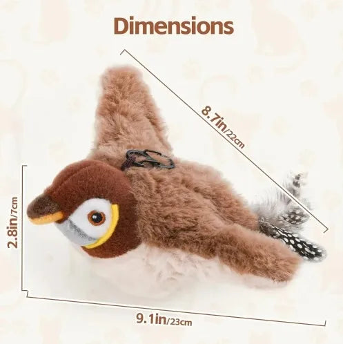 Interactive Flapping Bird Cat Toy — Realistic Chirping & Motion Sensor