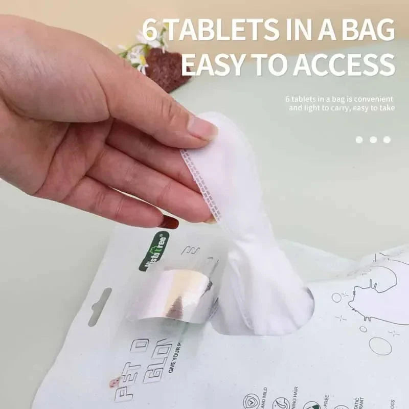 Rinseless Pet Cleaning Gloves — Natural Deodorizing Wipes for Dogs & Cats