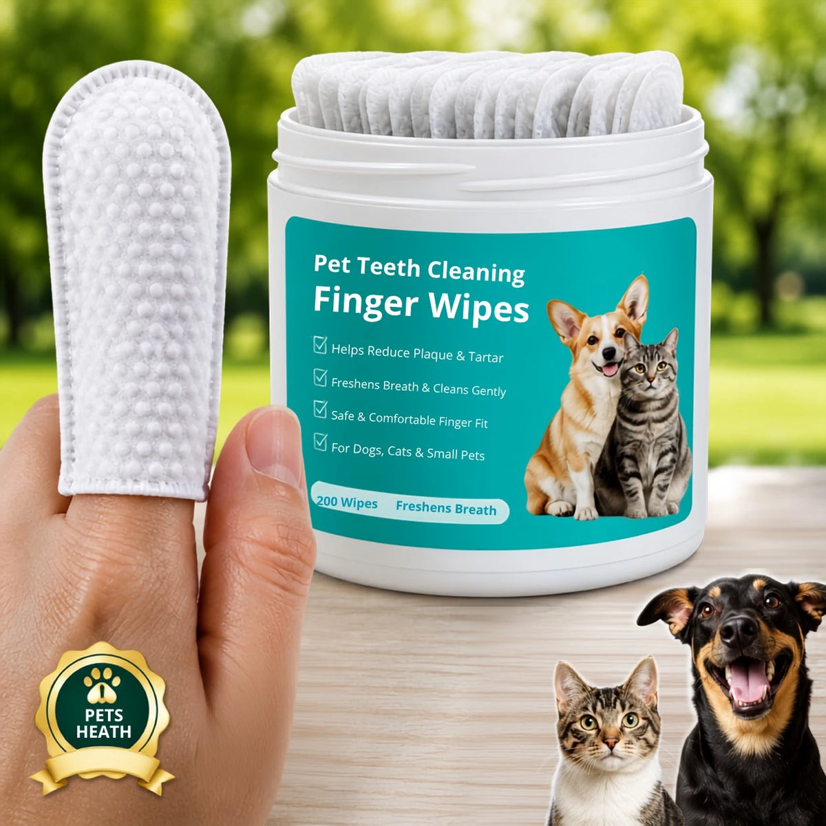Pet's World Disposable Pet Finger Toothbrush – Dog & Cat Dental Wipes
