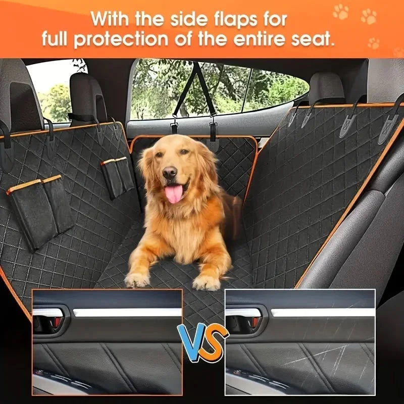 Pet's World Dog Car Seat Cover — Waterproof, Anti-Scratch & Machine Washable
