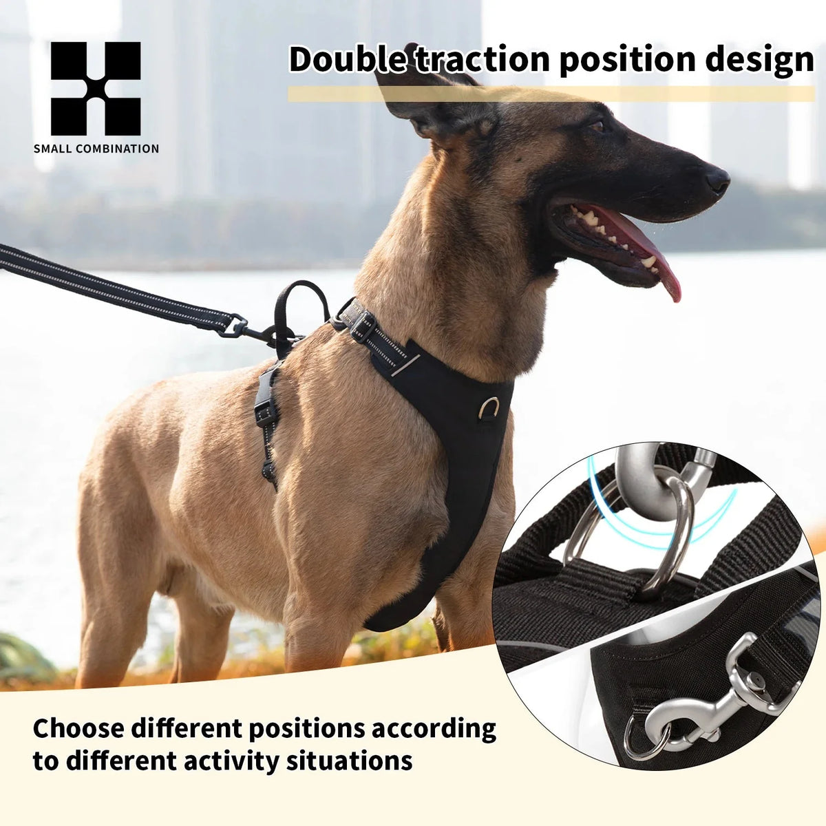 No Pull Dog Harness – Reflective Adjustable Chest Vest
