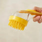 Long Handle Pet Bathing Brush – Silicone Dog & Cat Comb