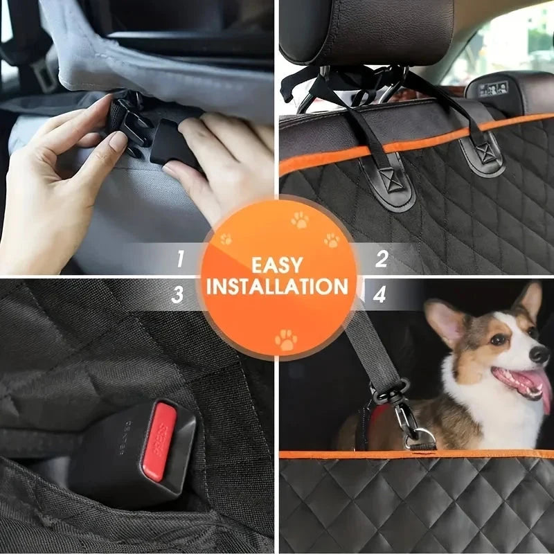 Pet's World Dog Car Seat Cover — Waterproof, Anti-Scratch & Machine Washable