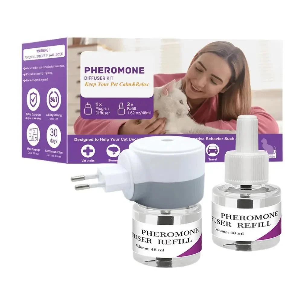 Cat Calming Pheromone Diffuser – Stress Relief Plug-In for Cats