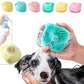 Silicone Pet Bath Massage Brush – Dog & Cat Grooming Tool